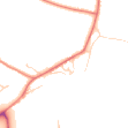 Daytime road noise heatmap for CW9 6AE