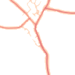 Daytime road noise heatmap for CW9 6AU