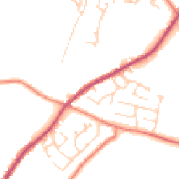 Daytime road noise heatmap for CW9 6EB