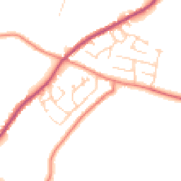 Daytime road noise heatmap for CW9 6EE
