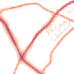 Daytime road noise heatmap for CW9 6EP