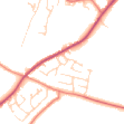 Daytime road noise heatmap for CW9 6EY