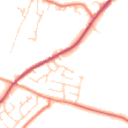 Daytime road noise heatmap for CW9 6EZ