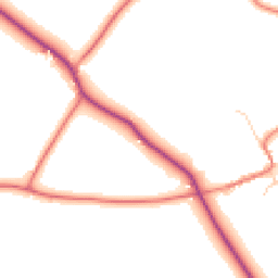 Daytime road noise heatmap for CW9 6HB