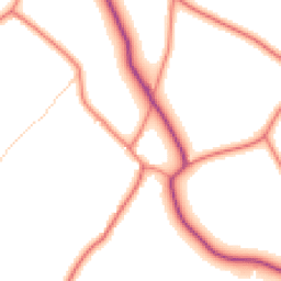Daytime road noise heatmap for CW9 6JJ