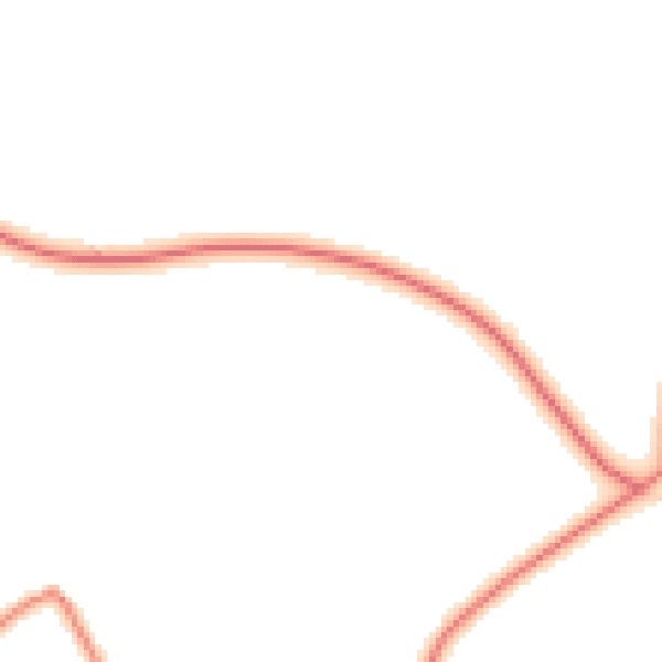 Daytime road noise heatmap for CW9 6NS