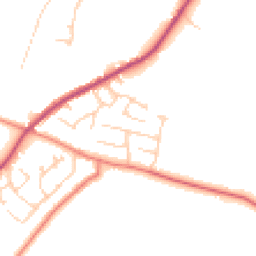 Daytime road noise heatmap for CW9 6PH