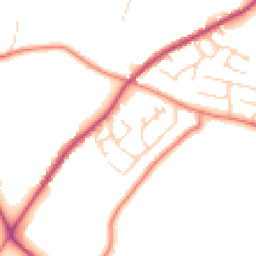 Daytime road noise heatmap for CW9 6PY