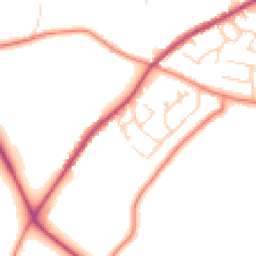 Daytime road noise heatmap for CW9 6PZ