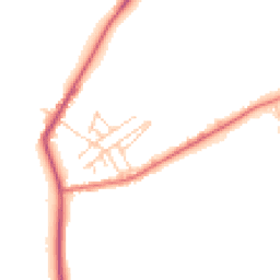 Daytime road noise heatmap for CW9 6QZ