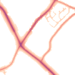Daytime road noise heatmap for CW9 6RB