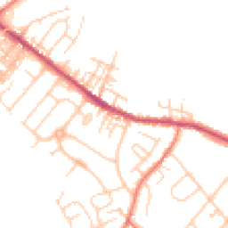 Daytime road noise heatmap for CW9 7DA