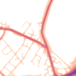Daytime road noise heatmap for CW9 7DH