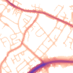 Daytime road noise heatmap for CW9 7EW