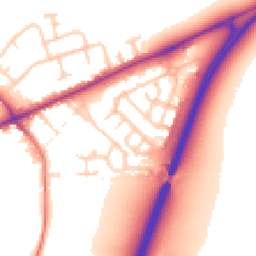 Daytime road noise heatmap for CW9 7FE