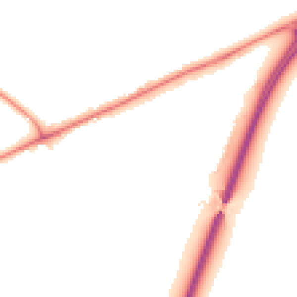 Night-time road noise heatmap for CW9 7FQ