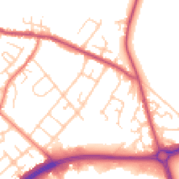 Daytime road noise heatmap for CW9 7JE