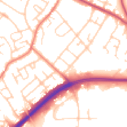 Daytime road noise heatmap for CW9 7JJ