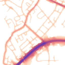 Daytime road noise heatmap for CW9 7JP