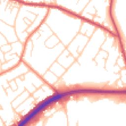 Daytime road noise heatmap for CW9 7JQ