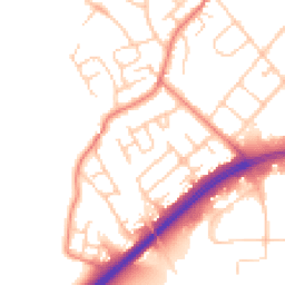 Daytime road noise heatmap for CW9 7JT