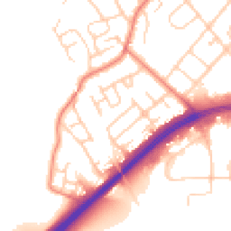 Daytime road noise heatmap for CW9 7LE