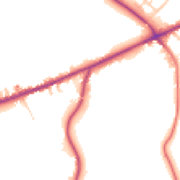 Daytime road noise heatmap for CW9 7NU