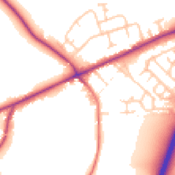 Daytime road noise heatmap for CW9 7PN