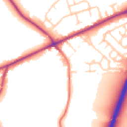Daytime road noise heatmap for CW9 7PR