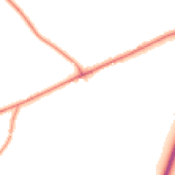 Night-time road noise heatmap for CW9 7PW