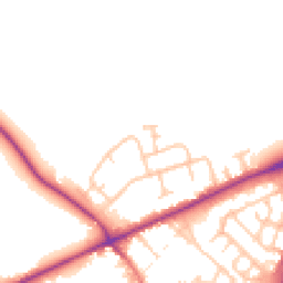 Daytime road noise heatmap for CW9 7PX