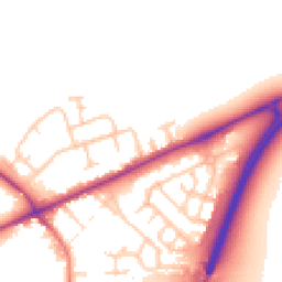 Daytime road noise heatmap for CW9 7QF