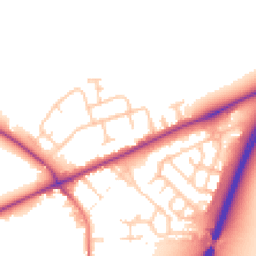 Daytime road noise heatmap for CW9 7QQ