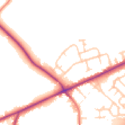Daytime road noise heatmap for CW9 7QX