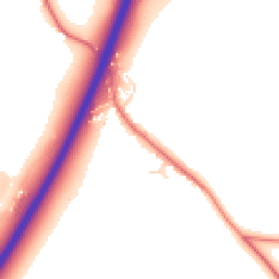 Daytime road noise heatmap for CW9 7SN