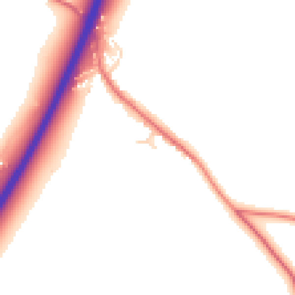 Daytime road noise heatmap for CW9 7SS