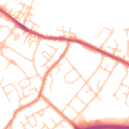 Daytime road noise heatmap for CW9 7XL