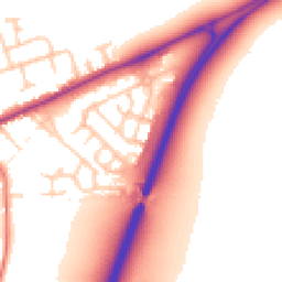 Daytime road noise heatmap for CW9 7YH