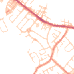 Daytime road noise heatmap for CW9 7YS