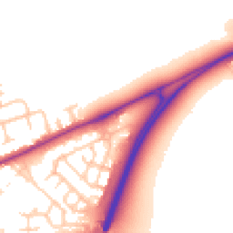 Daytime road noise heatmap for CW9 7YU