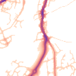 Daytime road noise heatmap for CW9 8AD