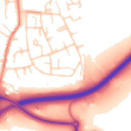Daytime road noise heatmap for CW9 8DB