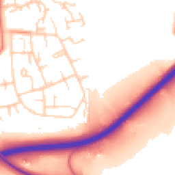 Daytime road noise heatmap for CW9 8DW