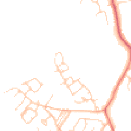 Daytime road noise heatmap for CW9 8FE