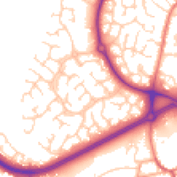 Daytime road noise heatmap for CW9 8FN