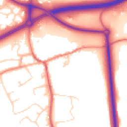Daytime road noise heatmap for CW9 8GD