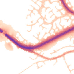 Daytime road noise heatmap for CW9 8HB