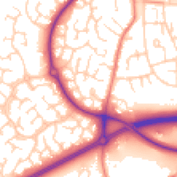 Daytime road noise heatmap for CW9 8HQ