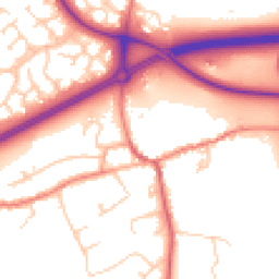 Daytime road noise heatmap for CW9 8HR