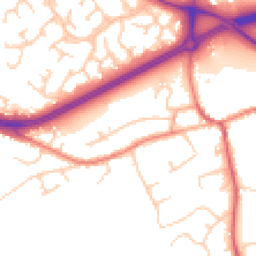 Daytime road noise heatmap for CW9 8HZ